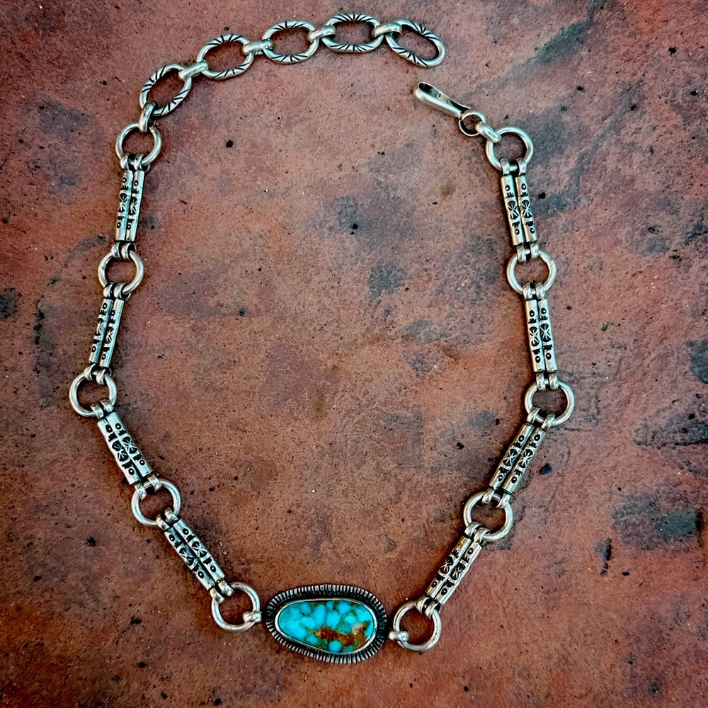 Handmade Turquoise Choker Necklace
